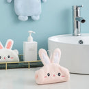 GobekUsa Cartoon Rabbit Hand Towel: Kids Coral Velvet Quick Dry Microfiber Towel