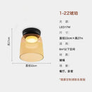 GobekUsa Glass LED Ceiling Light in Amber/Gray/Green - Modern Indoor Lighting for Various Spaces