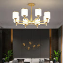 GobekUsa Glass Chandelier: Nordic Modern LED Hanging Light for Living Room and Bedroom