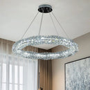 GobekUsa Dimmable Crystal Chandelier Pendant Light for Modern Luxury Living Room.