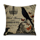 GobekUsa Halloween Pillowcase Set - Festive Sofa Cushion Covers with Pumpkin Cat Witch Hat Print.