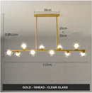 GobekUsa Glass Balls Chandelier: Stylish Suspension Lighting for Dining Room, Kitchen, and Office