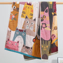 GobekUsa Kids' Cute Cats Cotton Gauze Bath Towel