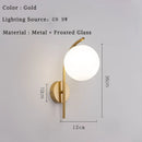 GobekUsa Glass Ball LED Wall Lamp for Bedroom Living Room Indoor Lighting