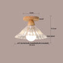 GobekUsa Clear Glass LED Ceiling Light Fixture for Modern Home Aisle Balcony Restaurant Hallway Lighting