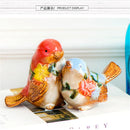 GobekUsa Love Birds Porcelain Couple Ornament Home Decor Craft Model