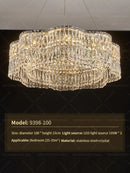 GobekUsa Crystal Luxe Chandelier for Modern Living Room, High-End Restaurant Light