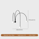 GobekUsa Iron Glass LED Wall Light for Living Room Bedside Table Restaurant Home Decorations