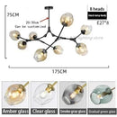 GobekUsa Glass Bubble Branch Chandelier: Modern Hanging Ceiling Light Fixture