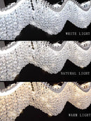 GobekUsa Crystal Bead Chandelier LED Lights for Modern Luxury Home Decor & Bedroom