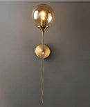 GobekUsa Golden Glass Ball Wall Sconce: Modern Nordic Metal Lighting for Living Room