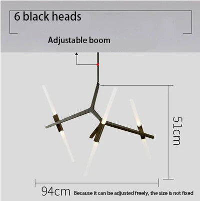 GobekUsa LED Chandelier: Modern Gold Black Ceiling Pendant for Kitchen Dining Living Bedroom, photo 16 of 20