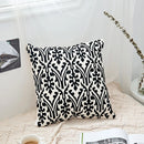 GobekUsa Geometric Embroidery Cushion Cover 45x45cm Black Grey Soft Cozy for Home Decor