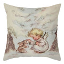 GobekUsa Christmas Soft Plush Cushion Cover Cute Rabbit Deer Pillowcase 45x45cm