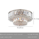 GobekUsa Large Crystal Chandelier Chrome Hanging Lamp for Dining Room Decor