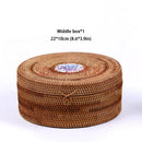 GobekUsa Handwoven Rattan Storage Box with Lid - Kitchen Organizer & Decorative Basket