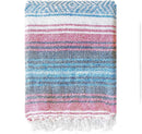 GobekUsa Handwoven Mexican Blanket - Multicolor Geometry Beach Shawl
