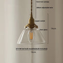GobekUsa Amber Glass Ball LED Pendant Light, Modern Nordic Hanging Lamp for Home Decor