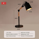 GobekUsa Adjustable Wood Desk Lamp for Children's Study, Office, Bedroom - LED Reading Light