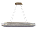 GobekUsa Crystal Oval Pendant Chandelier for Living Room Bedroom Dining Room Lighting