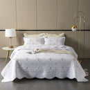 GobekUsa Gold Embroidery Cotton Bohemia Quilt Set - 3PCS Coverlet & Pillowcase