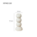 GobekUsa Geometric Ceramic Candle Holder Ornaments Sphere Stripes Decoration Candlestick