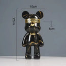 GobekUsa Graffiti Bear Figurine: Modern Abstract Home Decor Statuette
