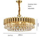 GobekUsa Gold Crystal Chandelier Lights LED Nordic Classic Living Room Lamparas