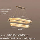GobekUsa Crystal LED Chandelier: Modern Luxury Lighting for Living & Dining Room