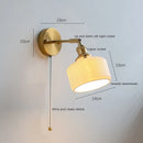 GobekUsa Ceramic Wall Sconce with Adjustable Iron Arm for Living Room Décor