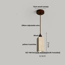GobekUsa Black Iron LED Pendant Lights Stone Wabi Sabi Hanging Lamp Hallway Decor