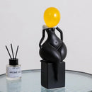 GobekUsa Abstract Art Female Body Decor Figurines Black White Resin Home Decor