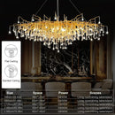 GobekUsa Gold Crystal Tree Branch Chandelier for Dining Living Room Bedroom Decor
