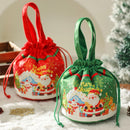 GobekUsa Christmas Eve Apple Bag: Festive Handheld Gift Bag for Santa Candy 和 Children