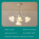 GobekUsa French Retro LED Flower Chandelier for Bedroom, Restaurant, Living Room