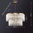 GobekUsa Crystal Chandelier Luxury Pendant Light for Living Dining Room LED Fixture