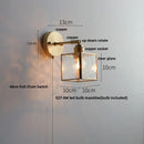 GobekUsa Glass Wall Light Sconce Modern Nordic Bedside Lamp Aisle Hallway Balcony Lighting