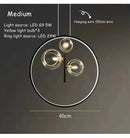 GobekUsa Ball Bubble LED Chandelier: Modern Round Ring Pendant Light for Dining Room & Bar
