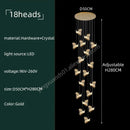 GobekUsa Crystal Chandelier: Modern Luxury Pendant Lights for Living Room, Staircase, Villa