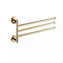 GobekUsa Copper Swivel Towel Bars Wall Mounted Bathroom Towel Holder Rack Gold 32cm
