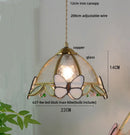 GobekUsa Clear Glass LED Pendant Light Tiffany Butterfly Hanging Lamp