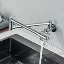 GobekUsa Double Joint Pot Filler Faucet Swing Arm Wall Mount Kitchen Tap