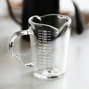 GobekUsa Espresso Glass Cup with Wooden Handle & Measuring Cup Milk Latte Jug