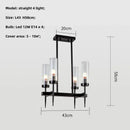 GobekUsa Gold Metal Glass LED Pendant Lights Chain Hanging Lamp