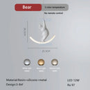 GobekUsa Kids Unicorn Pendant Lamps White Bear Pink Elephant Chandeliers