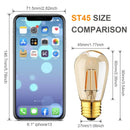 GobekUsa 1W Dimmable E27 LED Edison Bulb ST45 Amber Glass 10-Pack