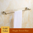 GobekUsa Crystal Bathroom Towel Rack: European Style Hardware Bath Organizer