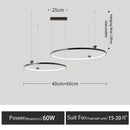 GobekUsa Circular All-Copper Italian Style LED Pendant Lamp for Living Room and Bedroom
