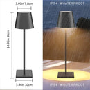GobekUsa Crystal LED Rechargeable Table Lamp - Elegant Cordless Hotel Restaurant Bar Light