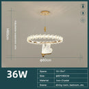 GobekUsa Crystal Ring LED Chandelier: Modern Luxury Pendant Lamp for Home Decor